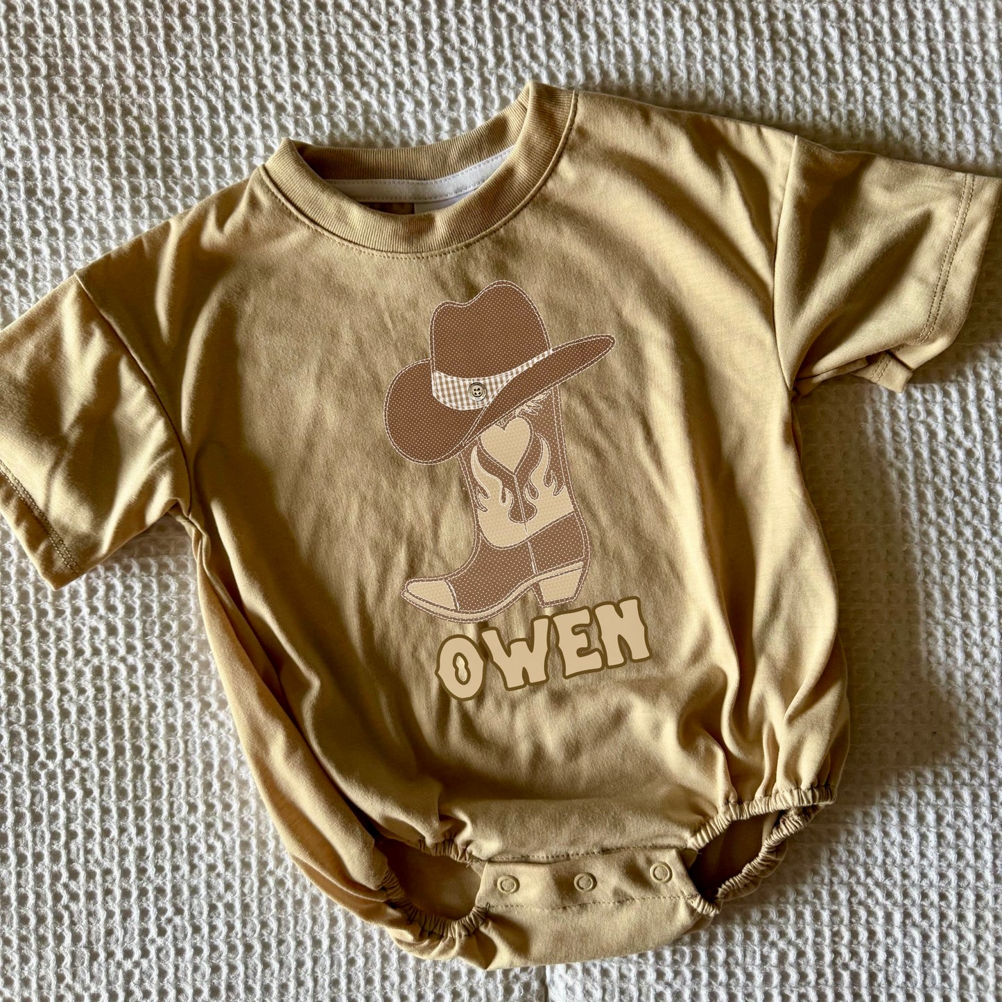 PATCHWORK BOOT NAME BUBBLE/TEE