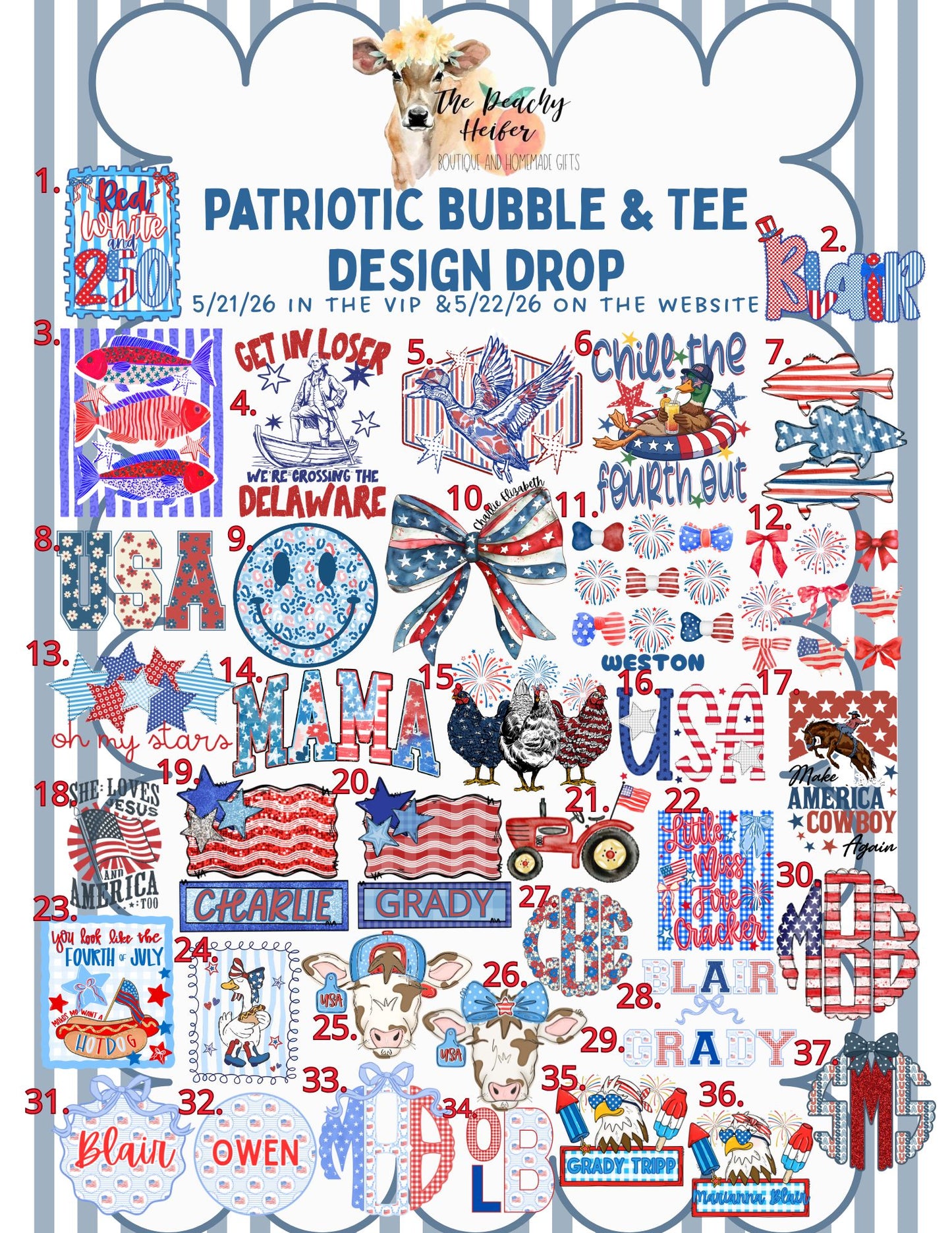 PATRIOTIC DESIGN DROP
