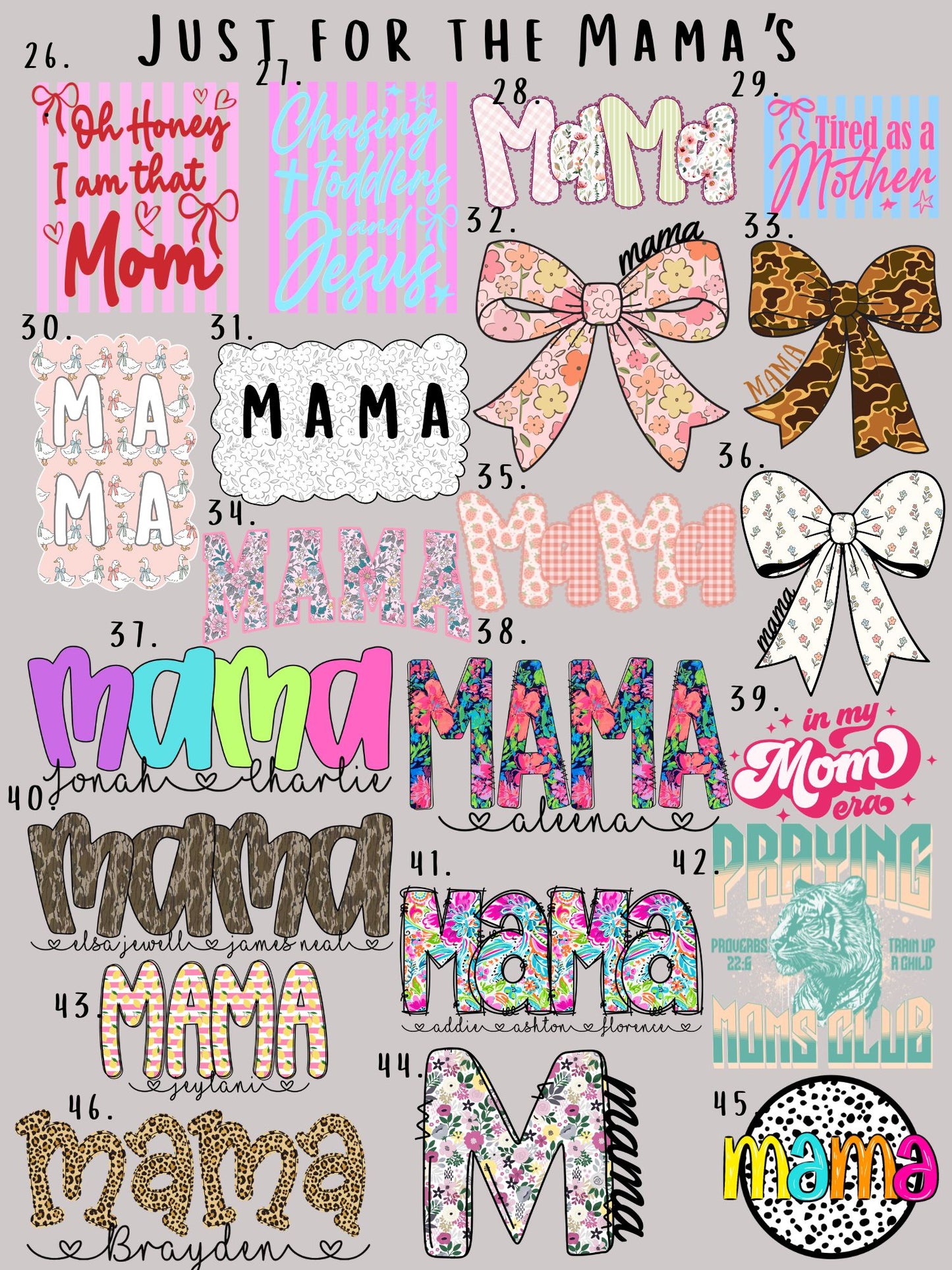 MOTHER'S DAY DESIGN DROP