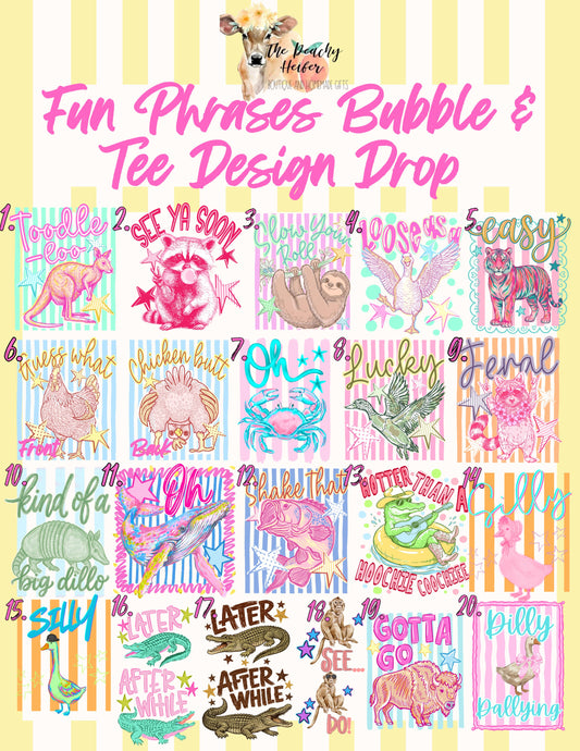 FUN PHRASES DESIGN DROP