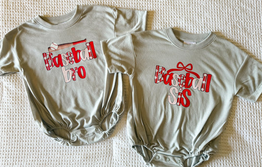 Baseball Name/ Bro/Sis Bubble/Tee