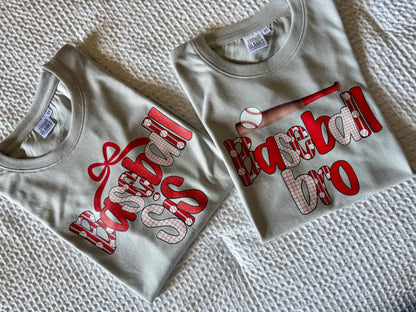 Baseball Name/ Bro/Sis Bubble/Tee