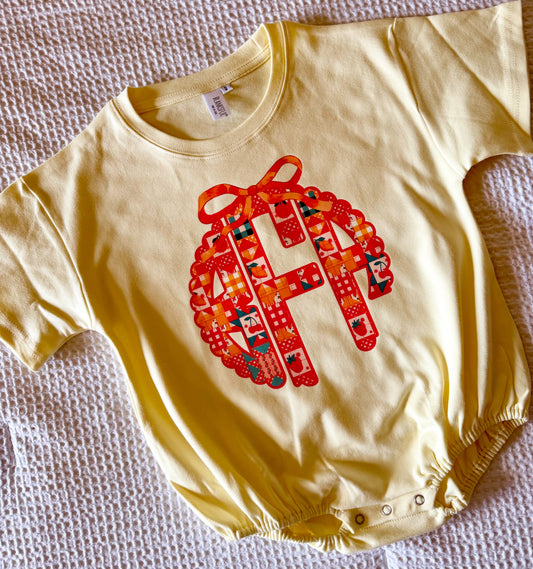 SPRING PATCHWORK MONOGRAM BUBBLE/TEE