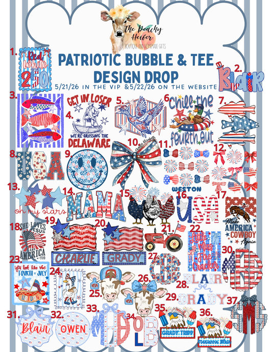 PATRIOTIC DESIGN DROP